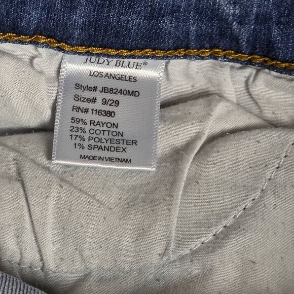 Judy Blue Skinny Fit Jeans 9/29 Distressed Frayed Hem - Picture 9 of 12